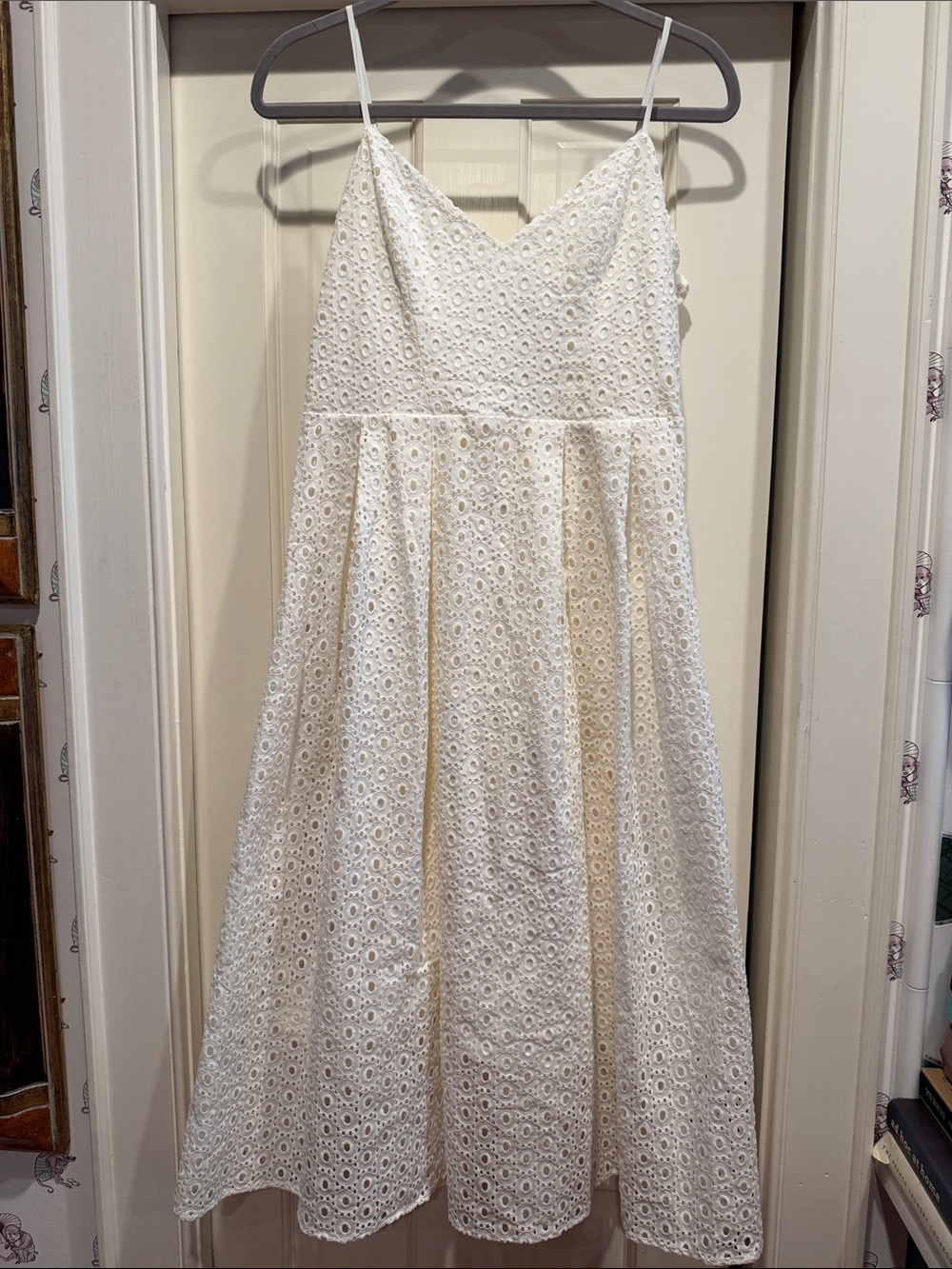 White Eyelet Sundress - Spaghetti Strap Dress